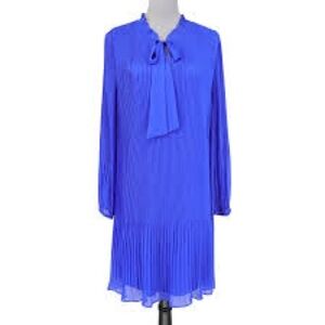 DKNY Vibrant Blue Long Sleeve Dress